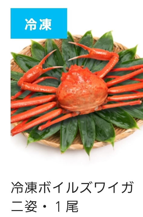 □(冷凍・ボイル)ズワイ蟹姿1尾